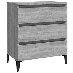 Maison Chic Buffet,Meuble de Rangement,commode pour salon,Cuisine Sonoma gris 60x35x69 cm Bois d'ingénierie -MN46088