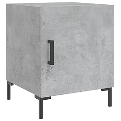 vidaXL Table de chevet gris béton 40x40x50 cm bois d’ingénierie