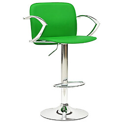 vidaXL Tabourets de bar lot de 2 vert cuir artificiel