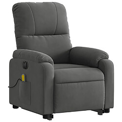 Avis Maison Chic Fauteuil Relax pour salon, Fauteuil inclinable de massage électrique gris foncé -GKD22400