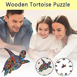 Universal Puzzle en forme de tortue irrégulière en bois 3D 