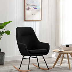 vidaXL Chaise à bascule Noir Tissu