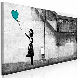 Paris Prix Tableau There is Always Hope Narrow Turquoise 40 x 120 cm 