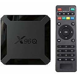 Chrono Android 10.0 Smart TV Box X96 Mini 2021 Version améliorée X96Q 2 Go de RAM 16 Go de ROM Smart TV Box Allwinner H313 Support Quad Core 4K 3D Set Top Box X96 Mini Wifi Home Media Player(noir) 