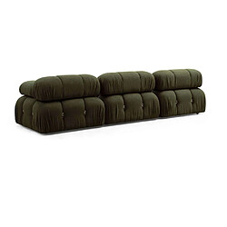 Avis Hanah Home Canapé d'angle en tissu Bubble tissu vert.