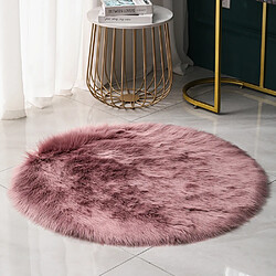 LUUCOZK Tapis moelleux en fausse fourrure, tapis à poils longs pour chambre à coucher, salon, violet clair-300cm 