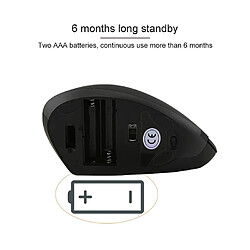 Wewoo Souris sans fil Version de batterie optique verticale 2,4 GHz (noire) pas cher