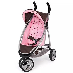 Bayer Poussette pour poupée Jogger Sport Marron et Rose 39920AA