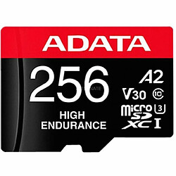 256gb scheda microsd adata high end uhs-i u3 + adattatore rosso/nero