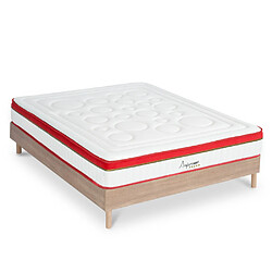 MAISON AUBERTIN Matelas Mémoire + Sommier Bois 140x200