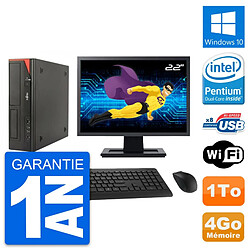 PC Fujitsu E520 DT Ecran 22" Intel G3220 RAM 4Go Disque Dur 1To Windows 10 Wifi · Occasion 