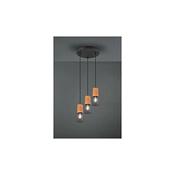 TRIO LIGHTING Suspensions Tosh Noir Mat 3x40W E27 