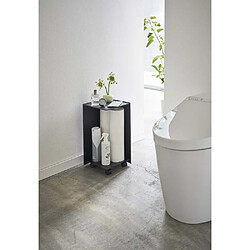 Yamazaki Rangement pour toilettes sur roulettes Caster noir.