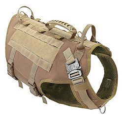 Universal Chien tactique, laisse de serrage, chien militaire, téléphone portable, pas de traction, maillage d'entraînement, harnais pour chiens moyens et grands (gauche). 