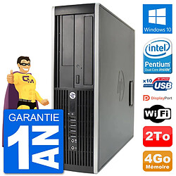 PC HP Compaq 6200 Pro SFF Intel G630 RAM 4Go Disque Dur 2To Windows 10 Wifi - Occasion