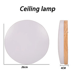 Stoex (2PCS) 26CM Plafond Moderne À Led Plafonnier en Bois Pour Lafonniers Intérieurs Couloir Chambre Cuisine Salon 6000K pas cher