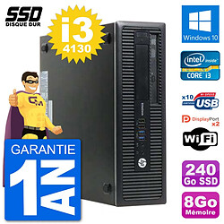 PC HP EliteDesk 800 G1 Core i3-4130 RAM 8Go SSD 240Go Windows 10 Wifi · Occasion 