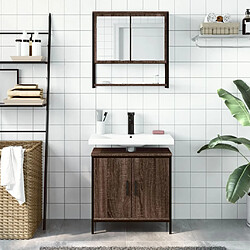 Avis Maison Chic Armoire de Bain | Ensemble de 2 meubles salle de bain Chêne marron -GKD37712