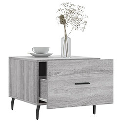 Avis vidaXL Table basse Sonoma gris 50x50x40 cm Bois d'ingénierie