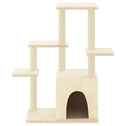 Avis Arbre à chat avec griffoirs,niche pour chat en sisal crème 97,5 cm -MN31178