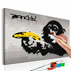 Paris Prix Tableau à Peindre Soi-Même Singe - Banksy - Street Art Graffiti 40x60cm 