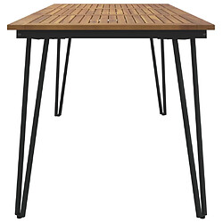 Avis vidaXL Table de jardin avec pieds épingle à cheveux 160x80x75 acacia