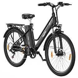 Vélo électrique de ville ONESPORT OT18-3 - Vitesse maximale de 25 km/h - Autonomie maximale de 100 km - Pneus de 26 pouces - Moteur de 250 W - Batterie 36 V 14,4 Ah - Noir