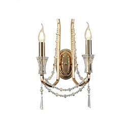 Luminaire Center Applique murale Armand Or français 2 ampoules 44cm Coloris : Or françaisNombre d'ampoules : 2Type d'ampoule : E14Puissance Max en Watts (W) : 60Ampoules incluses : NonIP20Hauteur en Cm : 44Largeur en Cm : 28Projecti