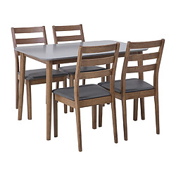 Beliani Ensemble de table et 4 chaises 118 x 77 cm MODESTO