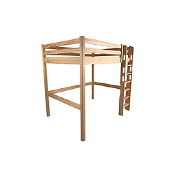 DECOPIN lit mezzanine couchage en 120 aneto - bois naturel