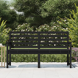 Avis Maison Chic Banc de jardin | Banquette de jardin | Chaise Relax noir 159,5x48x91,5 cm bois massif de pin -MN73661