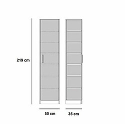 Inside 75 Composition lit escamotable VERTIGO SOFA chêne canapé gris L : 311 cm couchage 140*200 cm pas cher