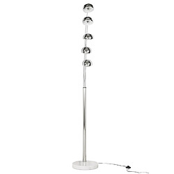 Acheter Alterego Lampadaire 5 branches 'FIVE BOWS' en métal chromé