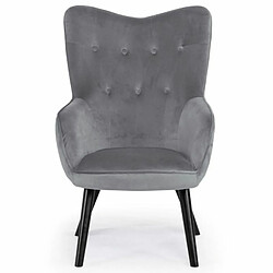 Paris Prix Fauteuil Design en Velours Artic 100cm Gris