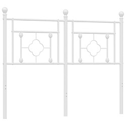 Maison Chic Tête de lit moderne pour chambre - Décoration de lit métal blanc 120 cm -MN23450 pas cher