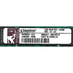 RAM Mémoire Serveur DDR2-800 Kingston PC2-6400E 2GB ECC CL6 2RX8 DIMM KWM553-ELC - Occasion