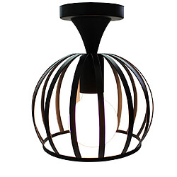 STOEX Plafonnier vintage industrielle design forme cage lampe de plafond métal l STOEX Plafonnier vintage industrielle design forme cage lampe de plafond métal luminaire pour Salon Chambre Salle à manger (sans ampoule)