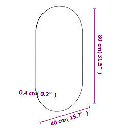 vidaXL Miroir 80x40 cm Verre pas cher