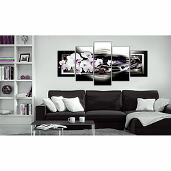 Paris Prix Tableau Imprimé Orchids on a Black Background 100 x 200 cm