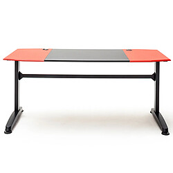 Avis Pegane Bureau d'ordinateur / Table de jeu coloris noir et rouge - Longueur 160 x Hauteur 72 x Profondeur 70 cm