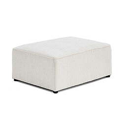 Bestmobilier Topaze - pouf - en tissu velours relief