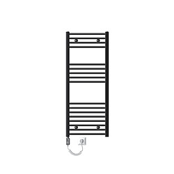 ECD Germany Radiateur Électrique avec Élément Chauffant 900W - 500 x 1200 mm - Anthracite - Connexion Latéral - Forme Droit - Kit Montage Mural Inclus - Sèche-Serviettes Sahara pour Salle de Bain