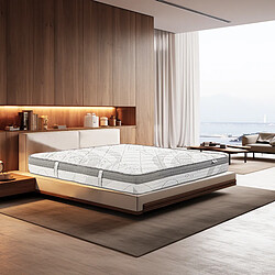 LUXURY LITERIE Matelas 180x200 cm, ViscoPlus, 26cm, mémoire de forme, ferme, indépendance du couchage, face été/hiver 