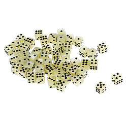 50 pcs acrylique six faces dés 12mm d6 dés pour d u0026 d dnd rpg partie crème de jeu pas cher