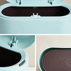 Corbeille De Salle De Bain élégante Petite Poubelle Poubelle Pour Bureau Bleu Clair