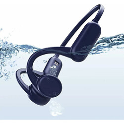 Vendos85 Casque à conduction osseuse IP68 étanche Bluetooth 5.0 bleu