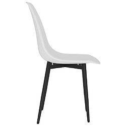 Maison Chic Lot de 4 Chaises à manger,Chaise pour cuisine blanc PP -MN33472 pas cher