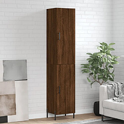 vidaXL Buffet haut Chêne marron 34,5x34x180 cm Bois d'ingénierie