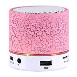 Wewoo Mini enceinte Bluetooth rose Mini haut-parleur stéréo portable, avec microphone intégré et ampli LED, Appels Mains-libres de ampère Carte TF & AUX IN, Distance: 10m