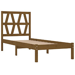 Acheter Maison Chic Lit adulte - Lit simple Cadre de lit,Structure du lit Contemporain Marron miel Bois de pin massif 100x200 cm -MN89930